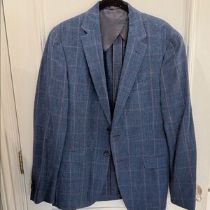 Hugo Boss Blue Plaid Sport Coat